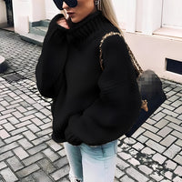 Brooke - Bequemer Rollkragenpullover – Schwarz