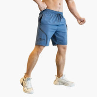 Herren-Shorts für Sport mit Kordelzug und Feuchtigkeitstransport – Blau