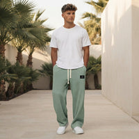 Thomas - Bequeme Locker-Sitzende Hose – Grün