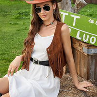 Gwyneth - Stilvolle und Schicke Boho-Weste – Braun