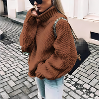 Brooke - Bequemer Rollkragenpullover – Braun