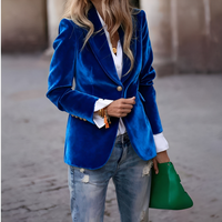 Lyliane - Bequeme Damenjacke mit Knöpfen – Blau