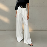 Marlene - Stylische Hose mit weitem Schnitt – Weiß