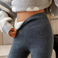 Chinafe - Dehnbare, warme Hose – Dunkelgrau