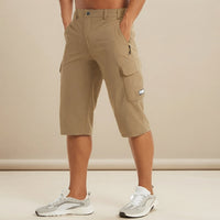 Cedrik - Dehnbare Cargo-Shorts – Khaki