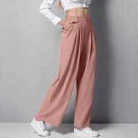 Montana - Bequeme Hose mit weitem Bein – Rosa