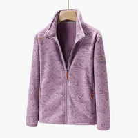 Unisex-Jacke mit Reißverschluss und Seitentaschen – Hellviolett