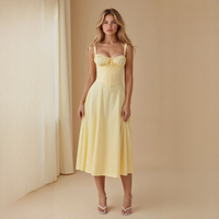 Liana - Schickes Midikleid – Gelb