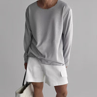 Loik - Lässiges und luftiges Sweatshirt für Herren – Grau