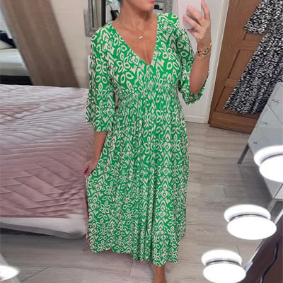 Mhara | Chic Kleid mit ausgestellten Ärmeln
