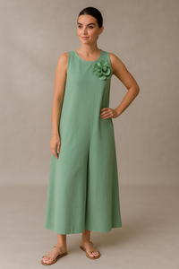 Ineke™ | Jumpsuit mit Blume – Grün