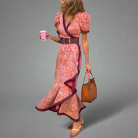 Benigna | Luftiges Maxikleid mit Stil – Rosa