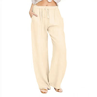 Vivienne | Baumwoll-Leinen-Hose – Khaki