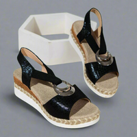 Klarisse | Premium Orthopädische Mondsichel-Sandalen für perfekten Komfort – Schwarz