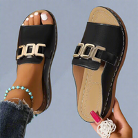 Marlene | Bequeme Sandalen mit Schnalle – Schwarz