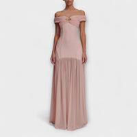 Maelie - Elegantes trägerloses Bodycon-Maxikleid mit floralen Akzenten – Rosa