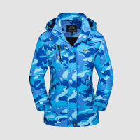 MILLICENT - WASSERDICHTE 3-IN-1-JACKE – Blau Tarnung