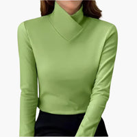 Mara | Eleganter Rollkragenpullover – Grün