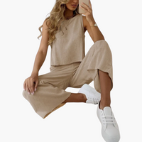 Lore | Lässiges zweiteiliges Set – Khaki