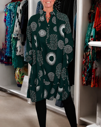 Sharonda - Elegantes Kleid mit entspanntem Schnitt – Grün