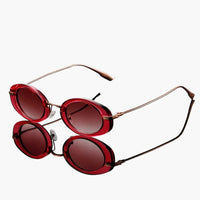 Damen Sonnenbrille mit runden Gläsern und UV-Schutz – Rotrosa