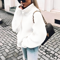 Brooke - Bequemer Rollkragenpullover – Weiß