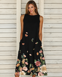 Denique - Vintage-inspiriertes Midikleid – Schwarz