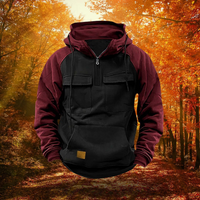 Herren Robuster Abenteuer-Hoodie – Rot