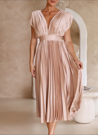 Brittney's  Himmlische Eleganz Maxikleid mit Ärmeln