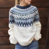 PULLOVER MIT ISLÄNDISCHEM MUSTER | ELEGANTER KÄLTE-SCHUTZ – Weiß