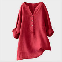 Fenella - Tunikabluse mit Knopfleiste – Wassermelonenpink