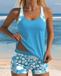 Zinnia - schnelltrocknendes Badeanzug-Set – Hellblau