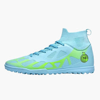 Unisex Fußballschuhe mit Stollen Sohle und Strick Kragen – Hellblau