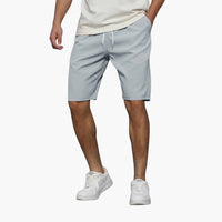 Lässige, knielange Herren-Sommer-Shorts mit Kordelzug – Grau