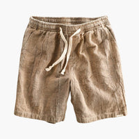 Knielange Herren-Sommer-Shorts mit Kordelzugbund – Beige