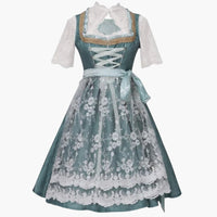 Spitzen-Dirndl kleid mit Bluse für Damen - Oktoberfest 2025 – Grün