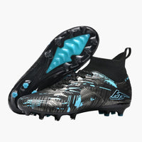 Fußball schuhe für Herren mit Schnürdesign und Traktionsstollen – Schwarz
