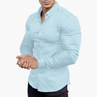 Slim-Fit Hemd für Herren – Hellblau