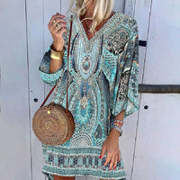 – Elegantes und bequemes Sommerkleid – Blau