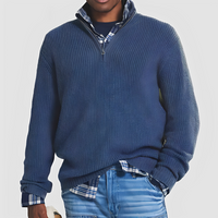 Constantine - Bequemer Herrenpullover mit Reißverschluss – Blau