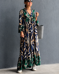 Zeudi - Elegantes Boho-Kleid – Grün