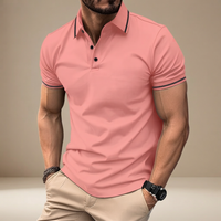 Javier - Lässiges Poloshirt – Rosa / Rot