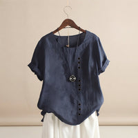 Jayla - Stilvolle Leichte Bluse – Marine