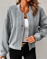 Kymbrea - Komfortable Jacke mit Knöpfen – Grau
