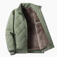 Oliver | Jacke mit Stehkragen und Diamantmuster – Grün