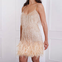 Cora - Elegantes und stilvolles Cocktailkleid für Frauen – Rotes Gold