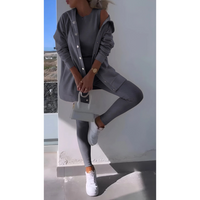 Damen Dreiteiliges Lounge Set | Bequeme – Grau