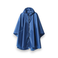 Wasserdichter Leicht-Regenponcho mit Kapuze – Blau