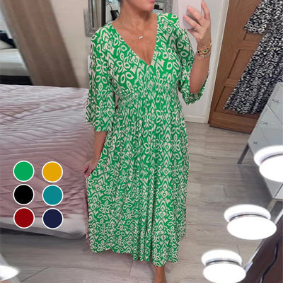 Mhara | Chic Kleid mit ausgestellten Ärmeln