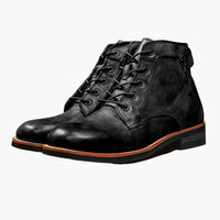 Schnürstiefel aus Leder für Herren – Schwarz